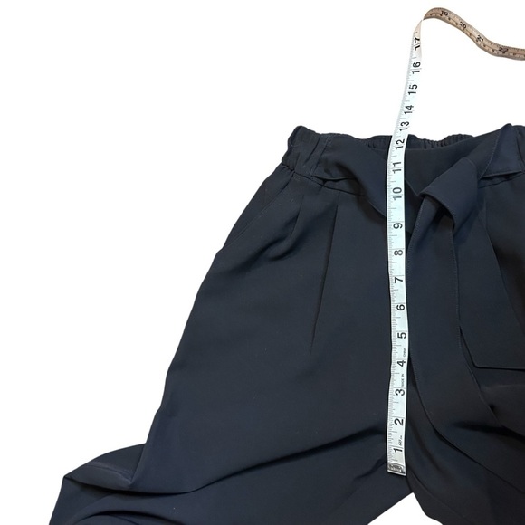 Lululemon Noir Pant *Woven Black Wide Leg Tie Waist Pants- Size 2 - Picture 13 of 14